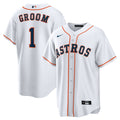 Men's Houston Astros White #1 Groom Home Replica MLB Baseball Jersey - view 1