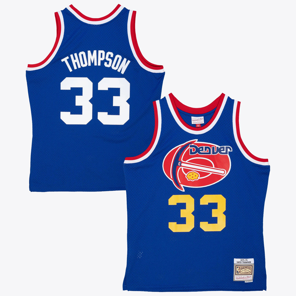 Men's Denver Nuggets David Thompson 1975 Dark NBA Basketball Jersey - Royal Blue - view 2