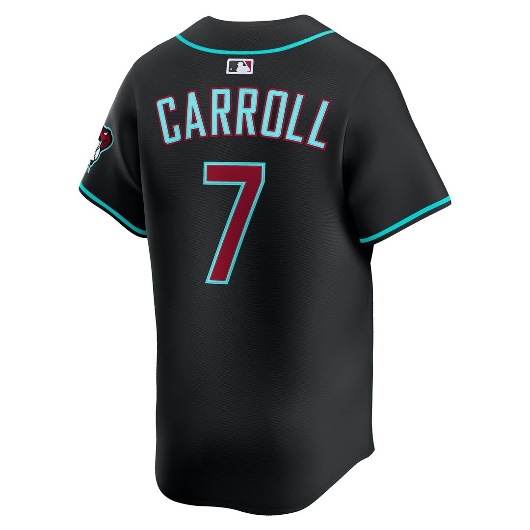 Men's Arizona Diamondbacks Corbin Carroll Black Alternate Limited MLB Baseball Jersey - view 3