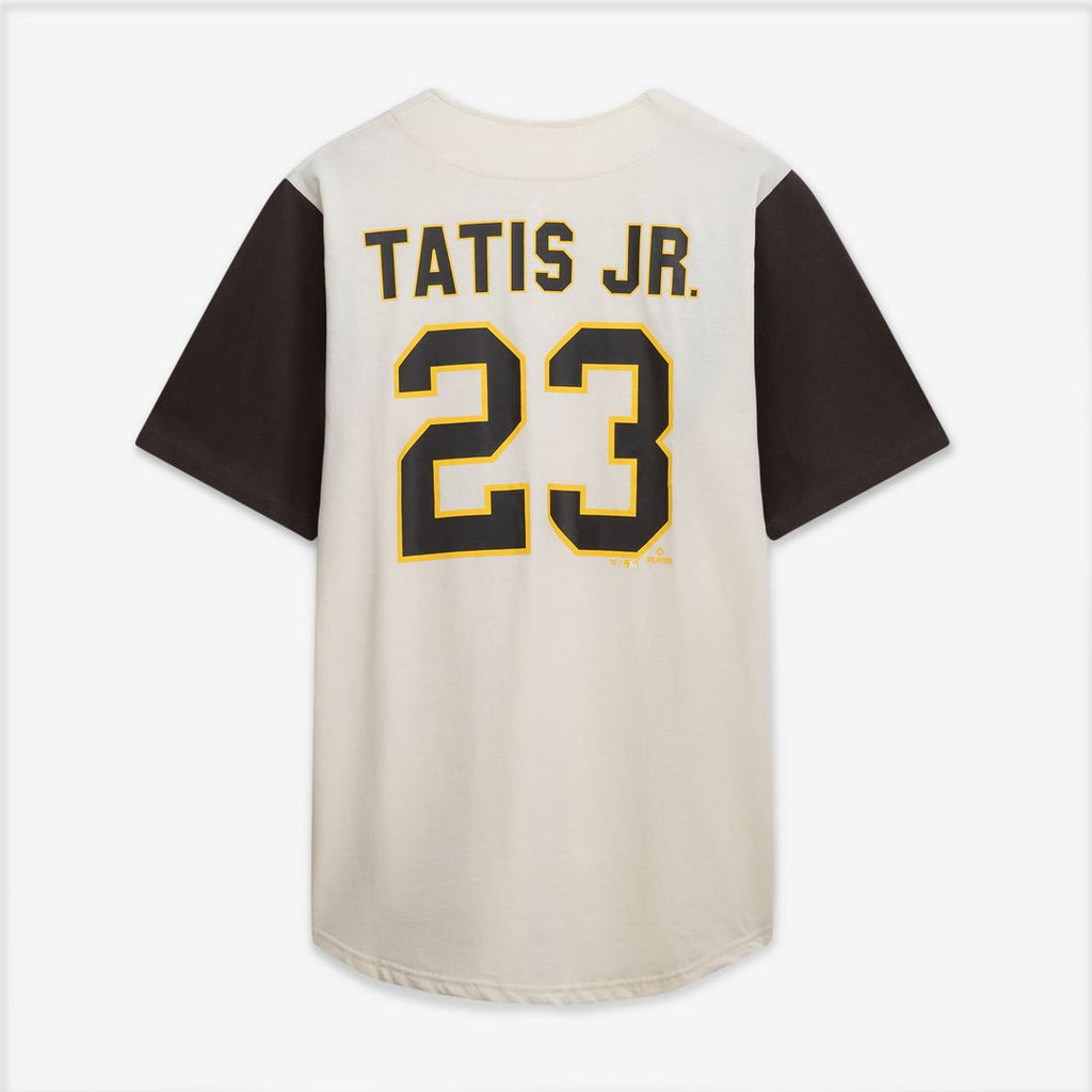 Men's San Diego Padres Cream/Brown Big & Tall Two-Color Fashion MLB Baseball Jersey - view 3