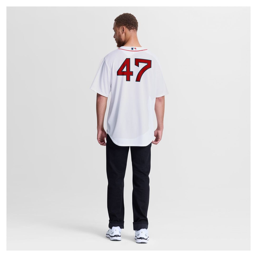 Men's Boston Red Sox Jovani Moran White Home Replica MLB Baseball Jersey - view 5