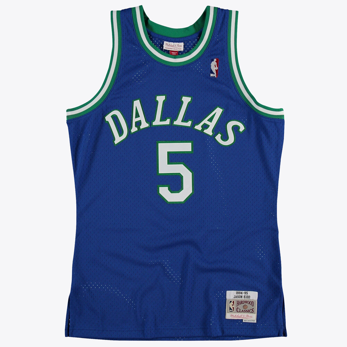 Men's Dallas Mavericks Jason Kidd 1997 Hardwood Classics Road Swingman NBA Basketball Jersey - Royal - view 3