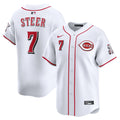 Men's Cincinnati Reds Spencer Steer White Home Limited MLB Baseball Jersey - view 1