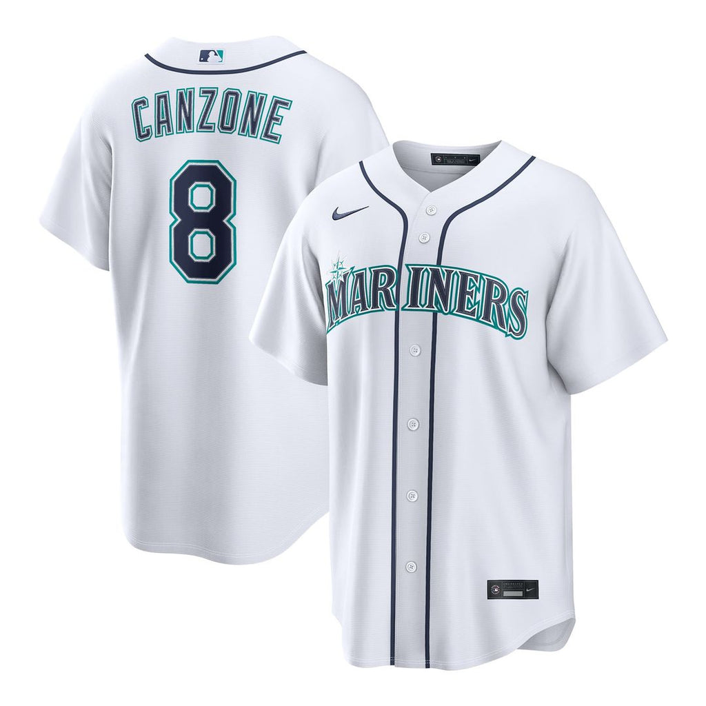Men's Seattle Mariners Dominic Canzone White Home Replica MLB Baseball Jersey - view 1
