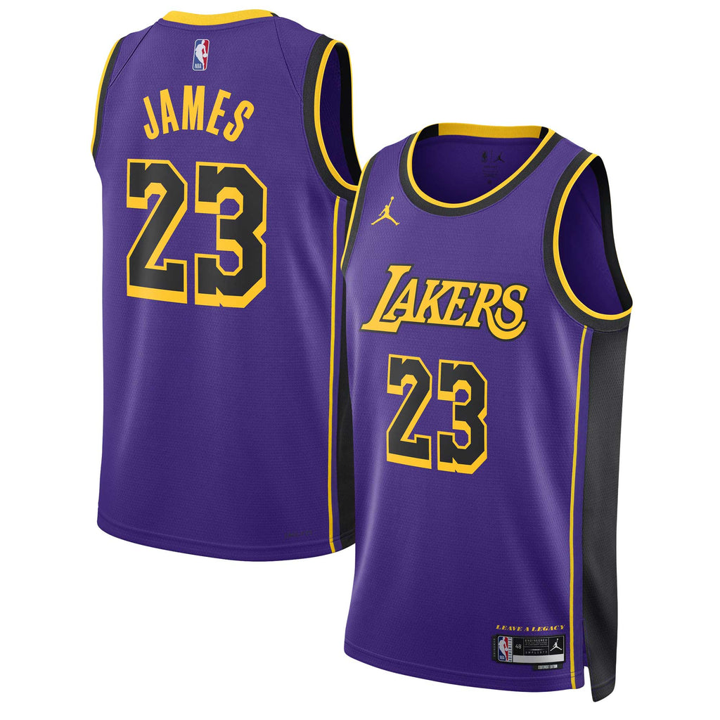 Unisex Los Angeles Lakers Statement Edition Swingman NBA Basketball Jersey - Lebron James - view 2