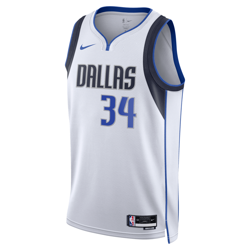 Unisex Santi Aldama Dallas Mavericks Association Edition Swingman NBA Basketball Jersey - White - view 3