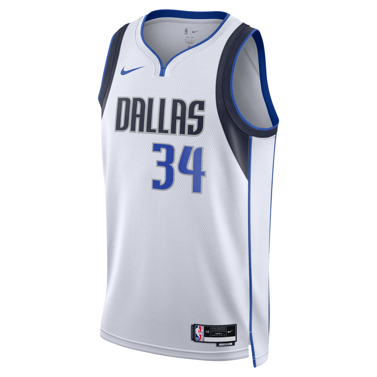 Unisex Santi Aldama Dallas Mavericks Association Edition Swingman NBA Basketball Jersey - White - view 3