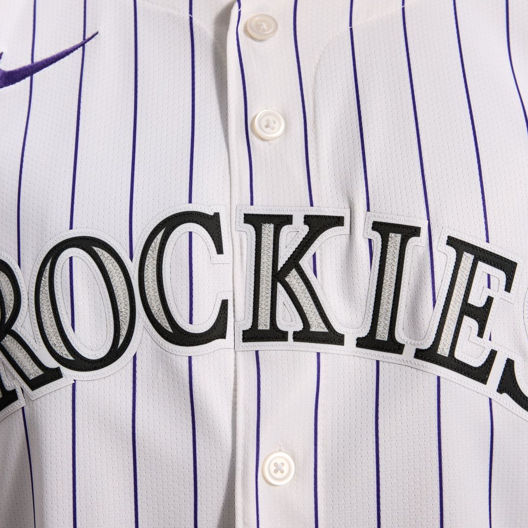 Men's Colorado Rockies White Home Limited MLB Baseball Jersey - view 9