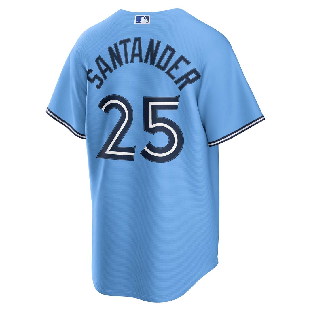 Men's Toronto Blue Jays Anthony Santander Light Blue Alternate Replica MLB Baseball Jersey - view 3