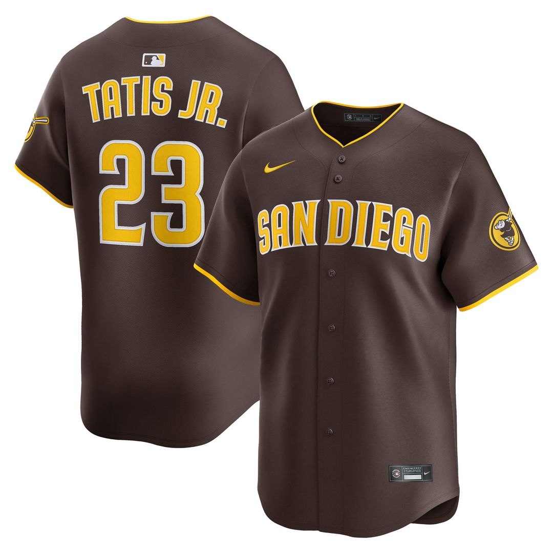 Men's San Diego Padres Fernando Tatis Jr. Brown Road Limited MLB Baseball Jersey - view 4