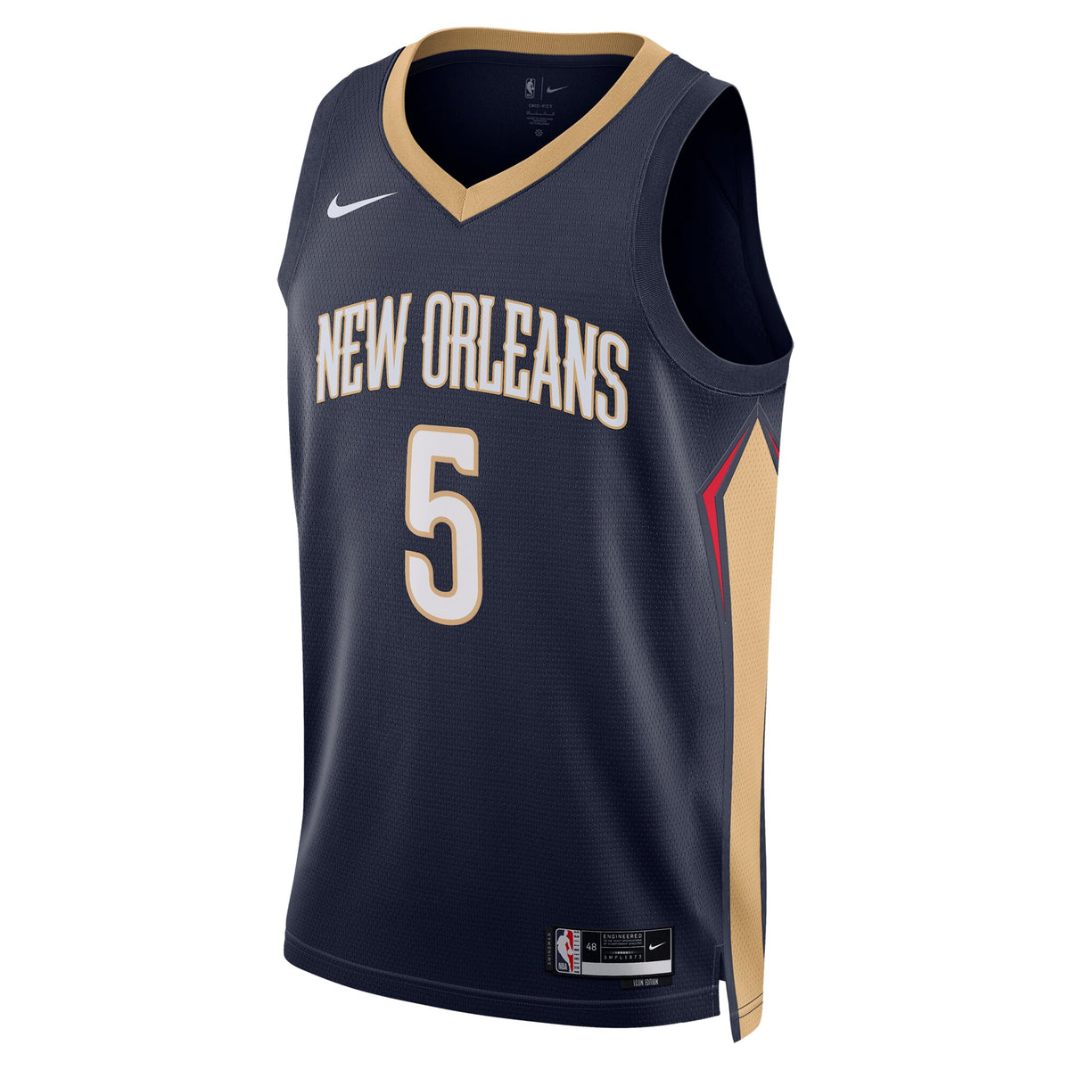 Unisex Dejounte Murray New Orleans Pelicans Icon Edition Swingman NBA Basketball Jersey - Navy - view 3