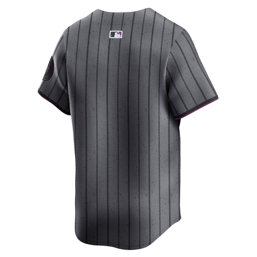 Men's New York Mets Graphite 2024 City Connect Limited MLB Baseball Jersey - view 3