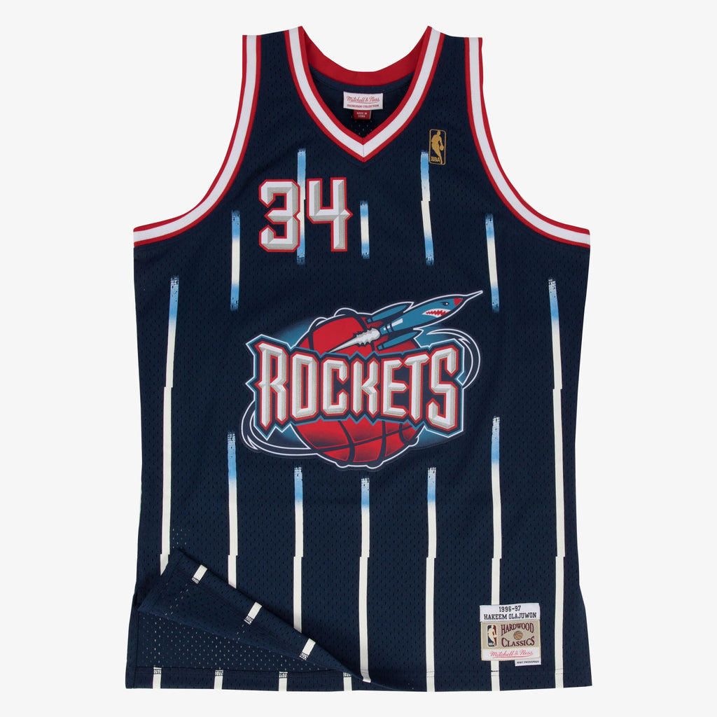 Men's Houston Rockets Swingman NBA Basketball Jersey Road Hakeem Olajuwon 1996-97 - view 1