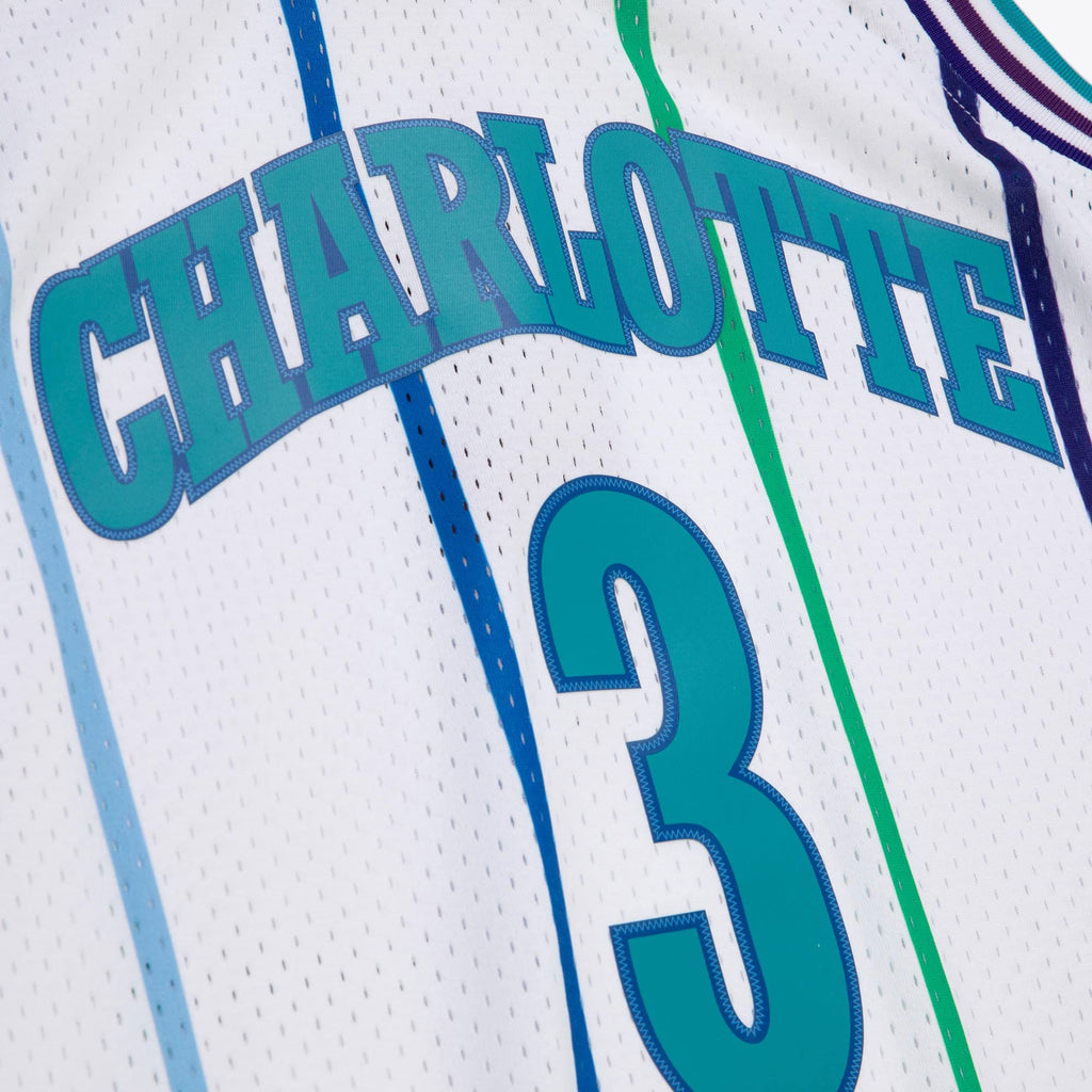 Men's Charlotte Hornets Rex Chapman 1988 NBA Basketball Jersey - White - view 7