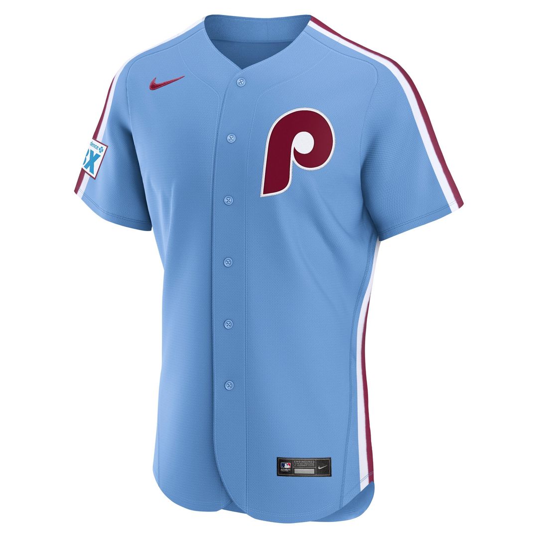Men's Philadelphia Phillies White Home Sponsor Patch MLB Baseball Jersey - view 8