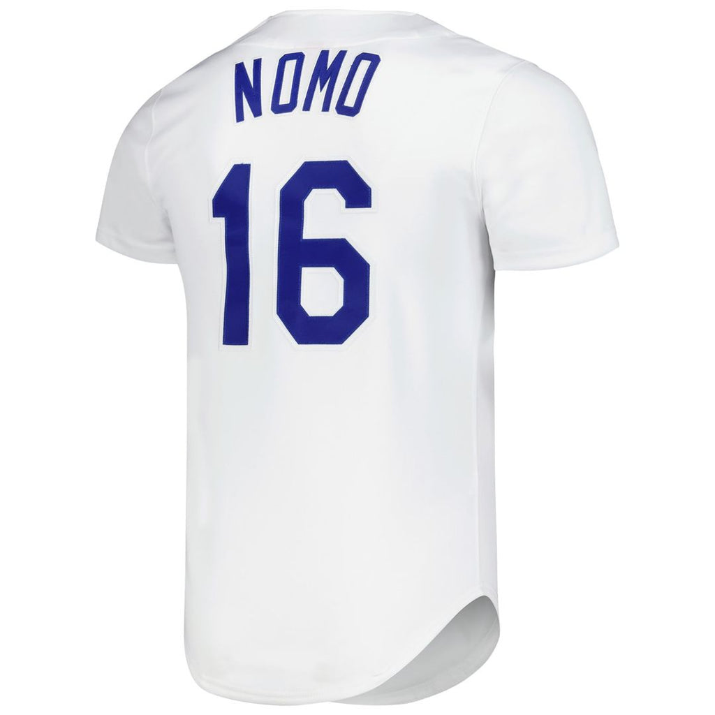 Men's Los Angeles Dodgers Hideo Nomo White Cooperstown Collection MLB Baseball Jersey - view 3