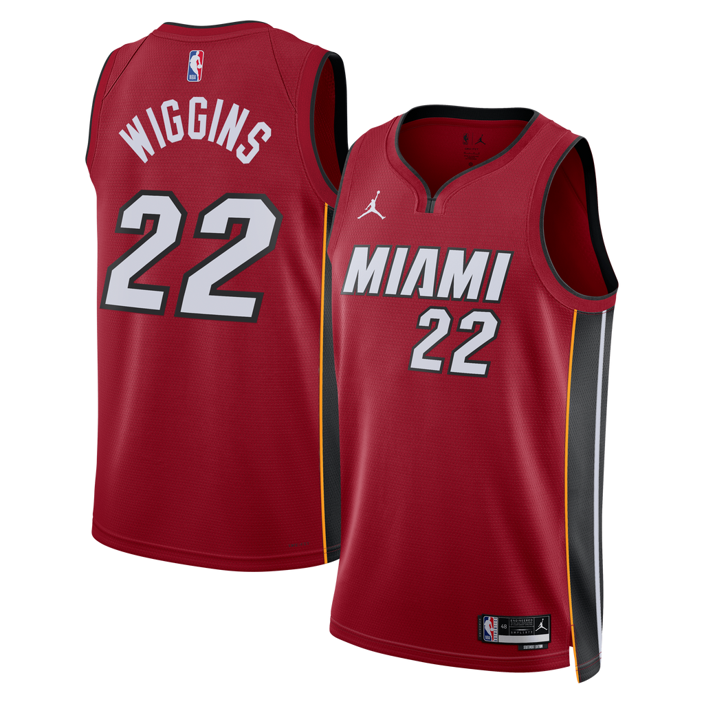 Unisex Andrew Wiggins Miami Heat Statement Edition Swingman NBA Basketball Jersey - Red - view 1