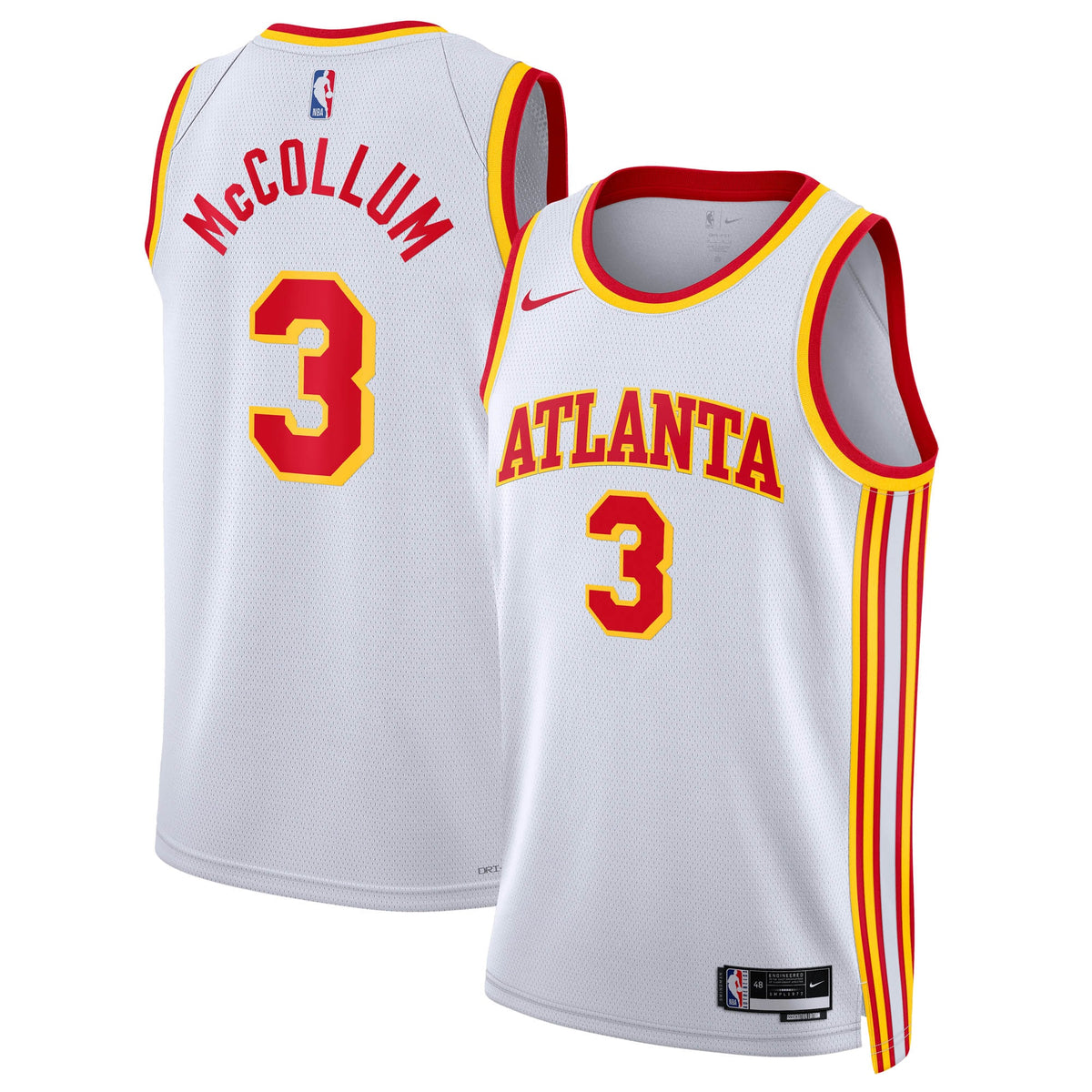Unisex CJ McCollum Atlanta Hawks Association Edition Swingman NBA Basketball Jersey - White - view 1