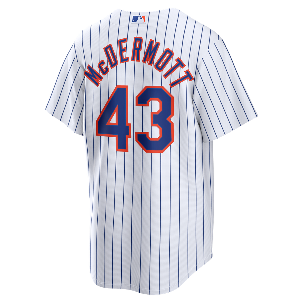 Men's New York Mets Chayce McDermott White Home Replica MLB Baseball Jersey - view 5