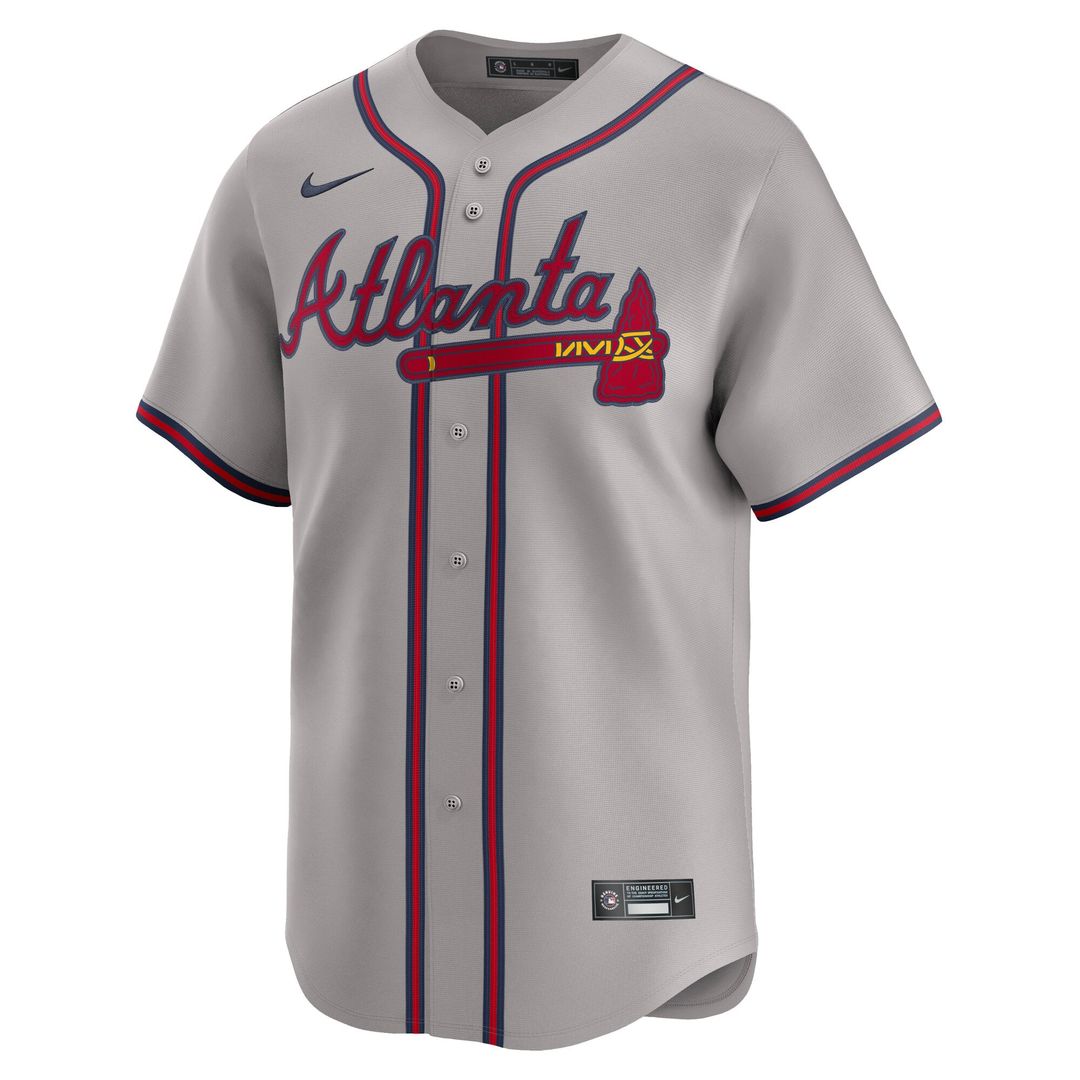 Men's Atlanta Braves Matt Olson Gray Road Limited MLB Baseball Jersey - view 2