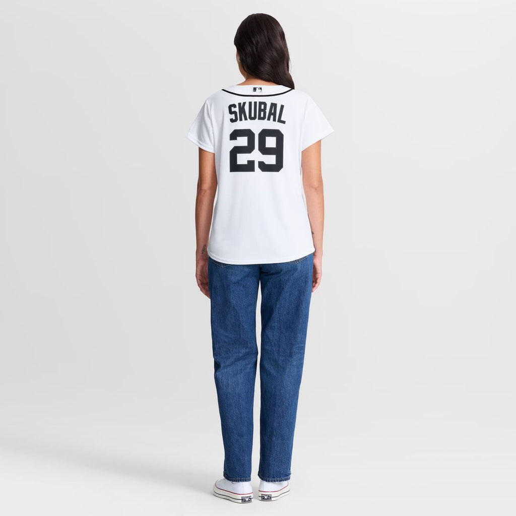 Women's Detroit Tigers Tarik Skubal White Home Replica MLB Baseball Jersey - view 2