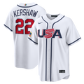 Men's USA Baseball Clayton Kershaw White 2026 World Baseball Classic Home Stadium MLB Baseball Jersey - view 1