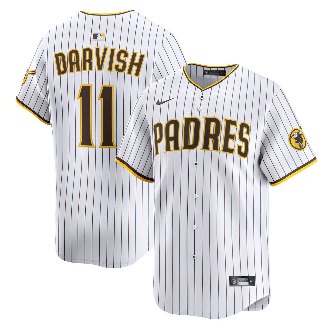 Men's San Diego Padres Yu Darvish White Home Limited MLB Baseball Jersey - view 1