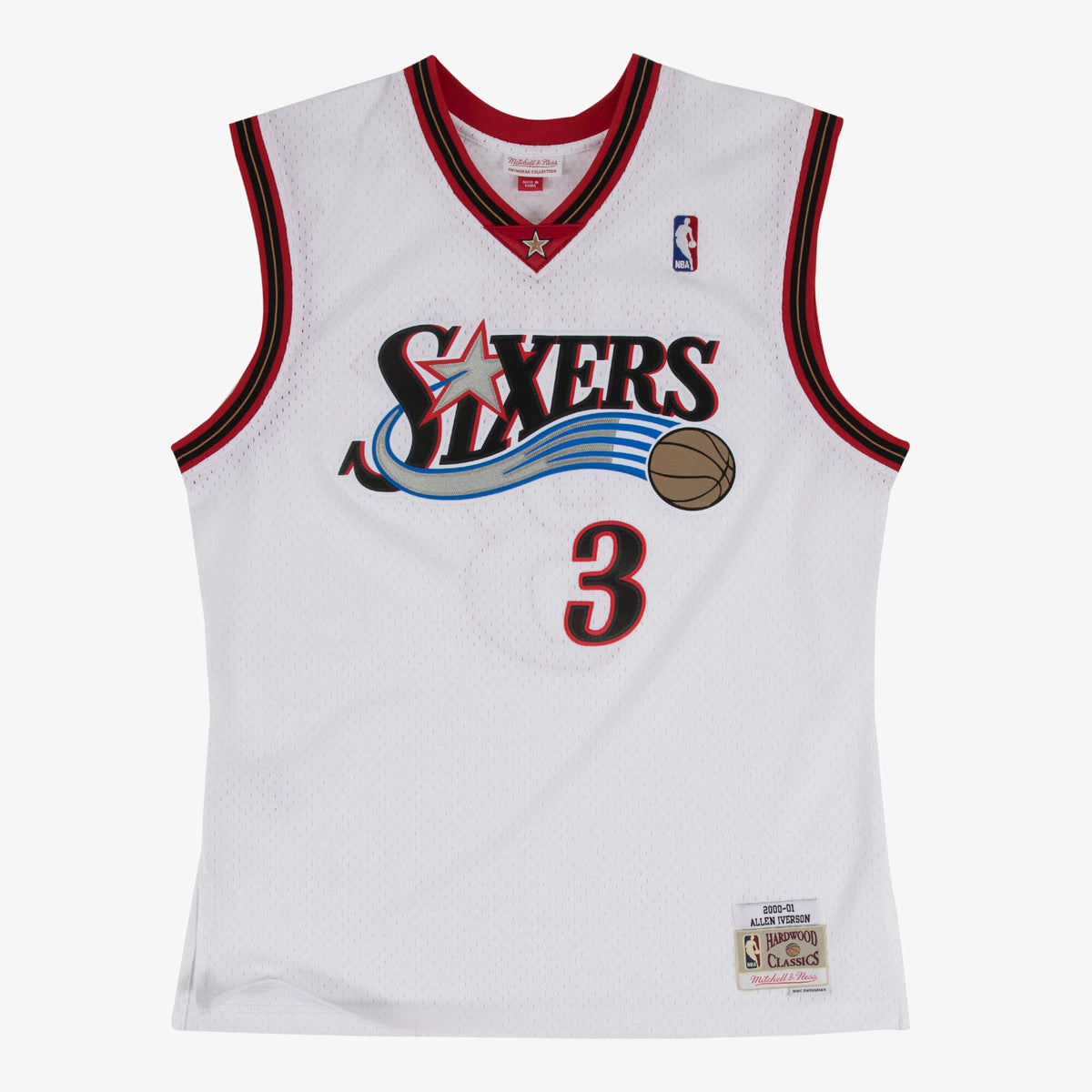Men's Philadelphia 76ers Swingman NBA Basketball Jersey Home Allen Iverson 2000-01 - view 2