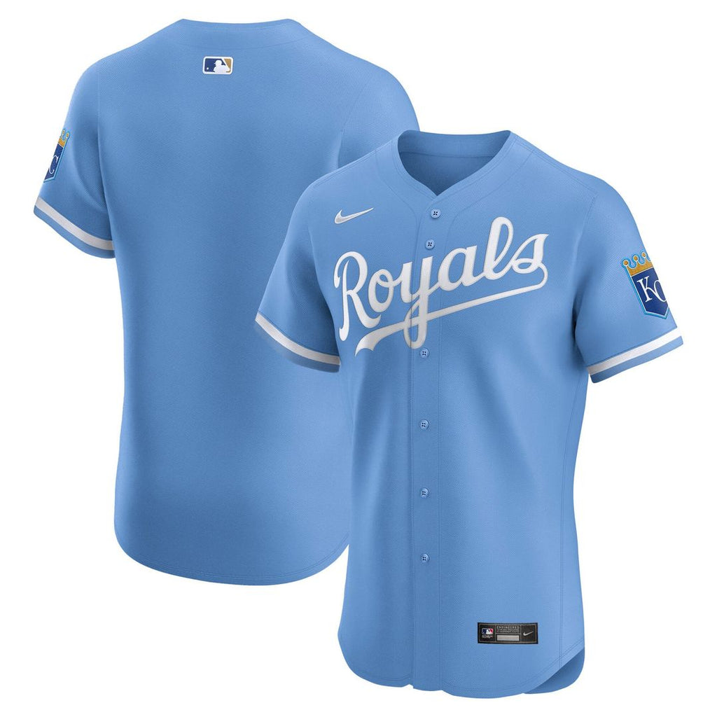 Men's Kansas City Royals Light Blue Alternate Elite MLB Baseball Jersey - view 1