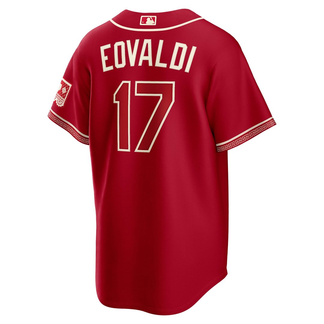 Men's Texas Rangers Nathan Eovaldi Red 2026 City Connect Stadium MLB Baseball Jersey - view 3