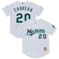 Men's Florida Marlins Miguel Cabrera White 2003 Cooperstown Collection MLB Baseball Jersey - view 1