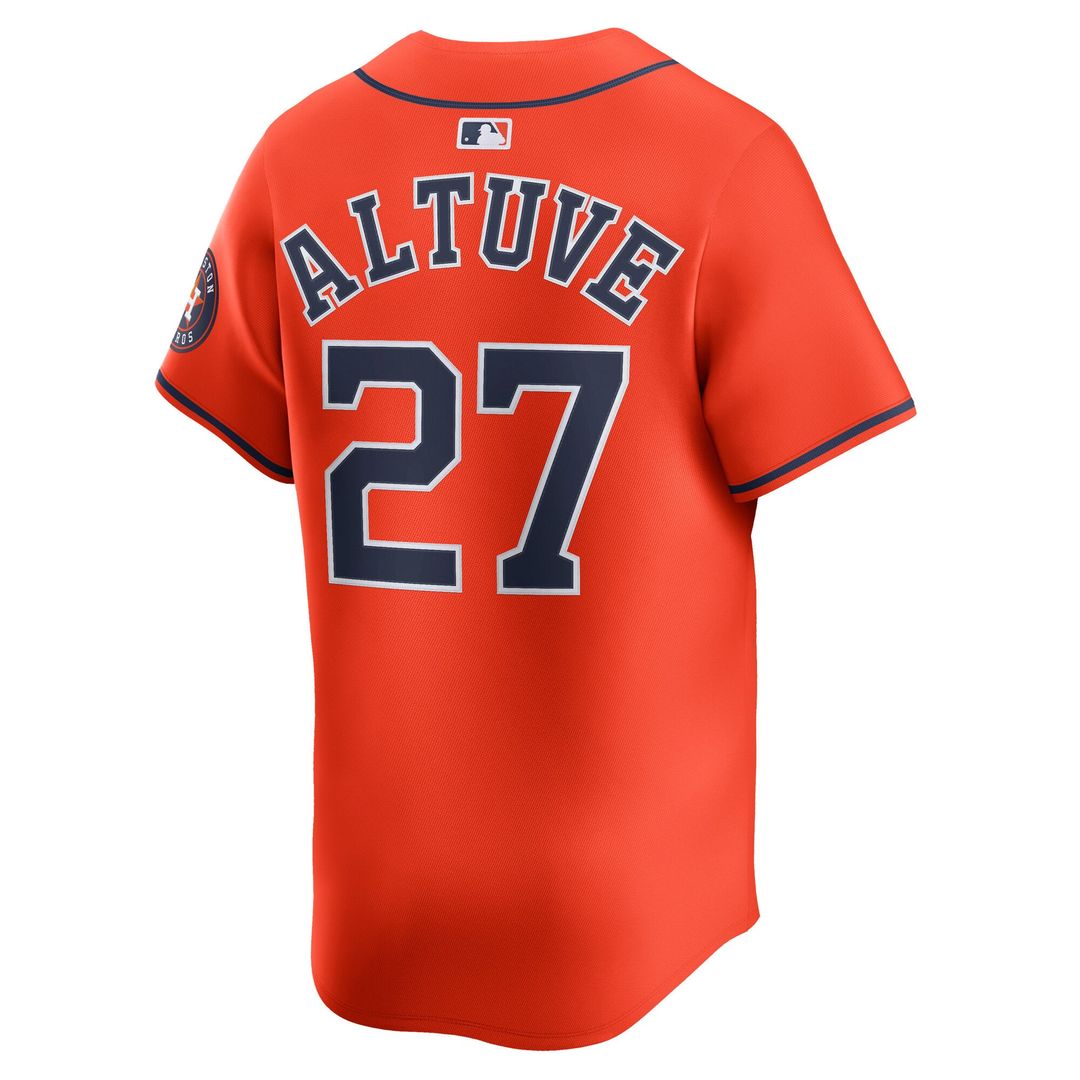 Men's Houston Astros Jose Altuve Orange Alternate Limited MLB Baseball Jersey - view 3