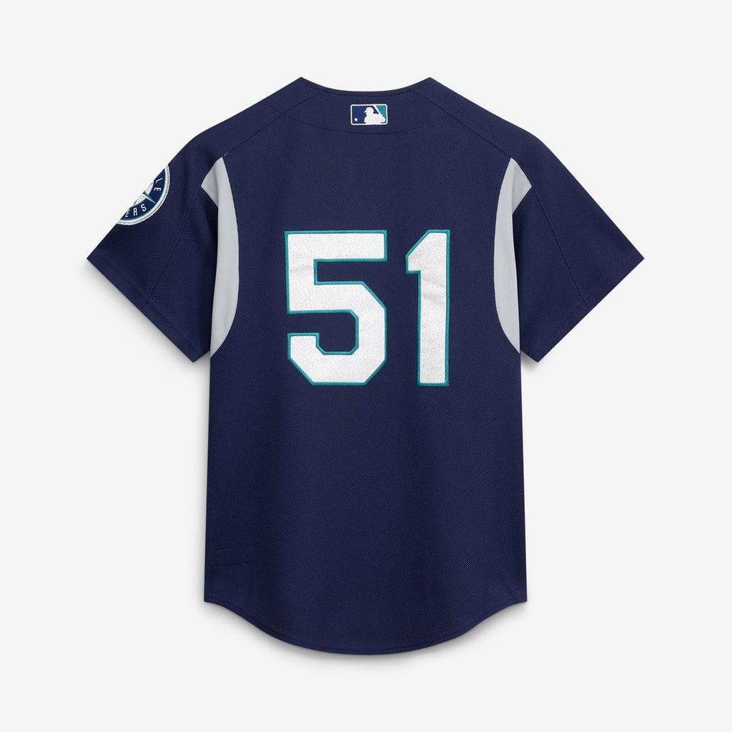 Men's Seattle Mariners Ichiro Suzuki Navy Cooperstown Collection Batting Practice MLB Baseball Jersey - view 2