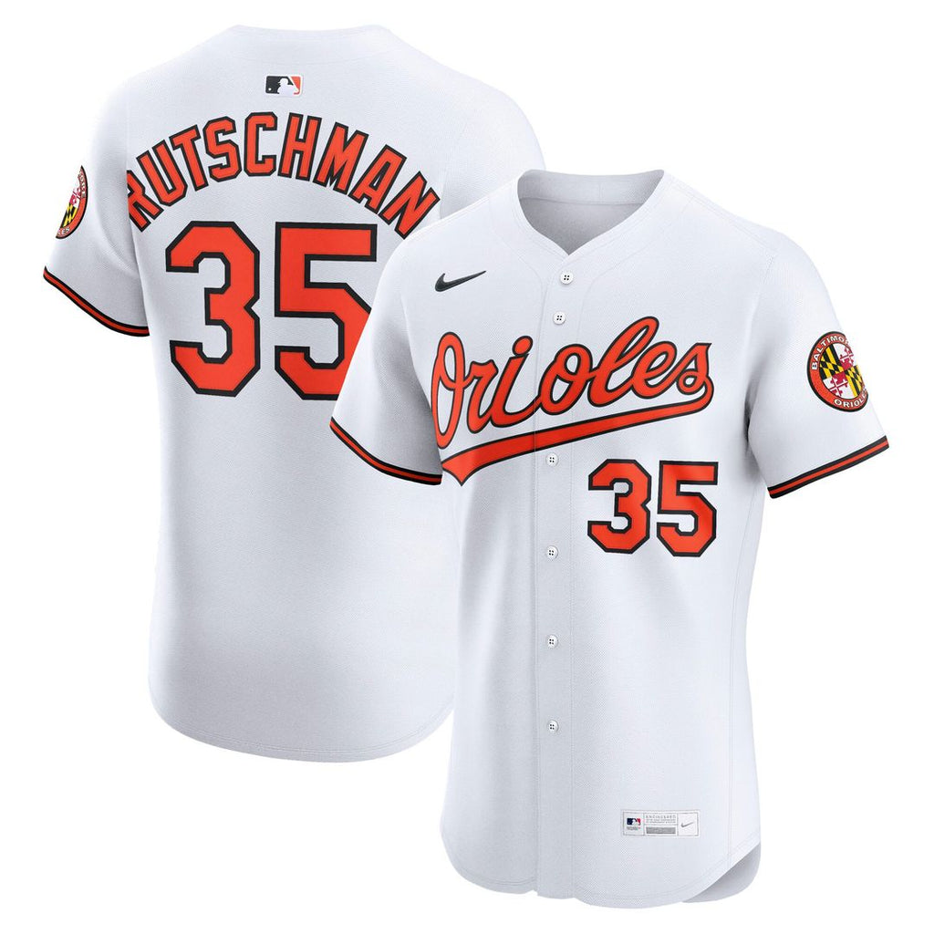 Men's Baltimore Orioles Adley Rutschman White Home Elite MLB Baseball Jersey - view 1
