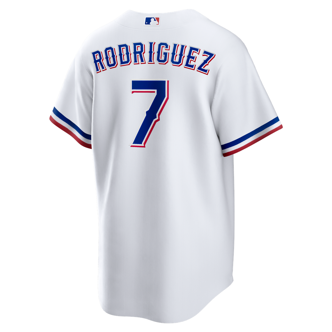 Men's Texas Rangers Ivan Rodriguez White Home Retired Player Replica MLB Baseball Jersey - view 3