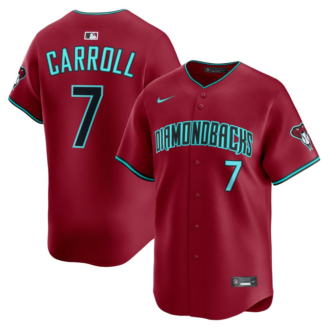 Men's Arizona Diamondbacks Corbin Carroll Red Alternate Limited MLB Baseball Jersey - view 4