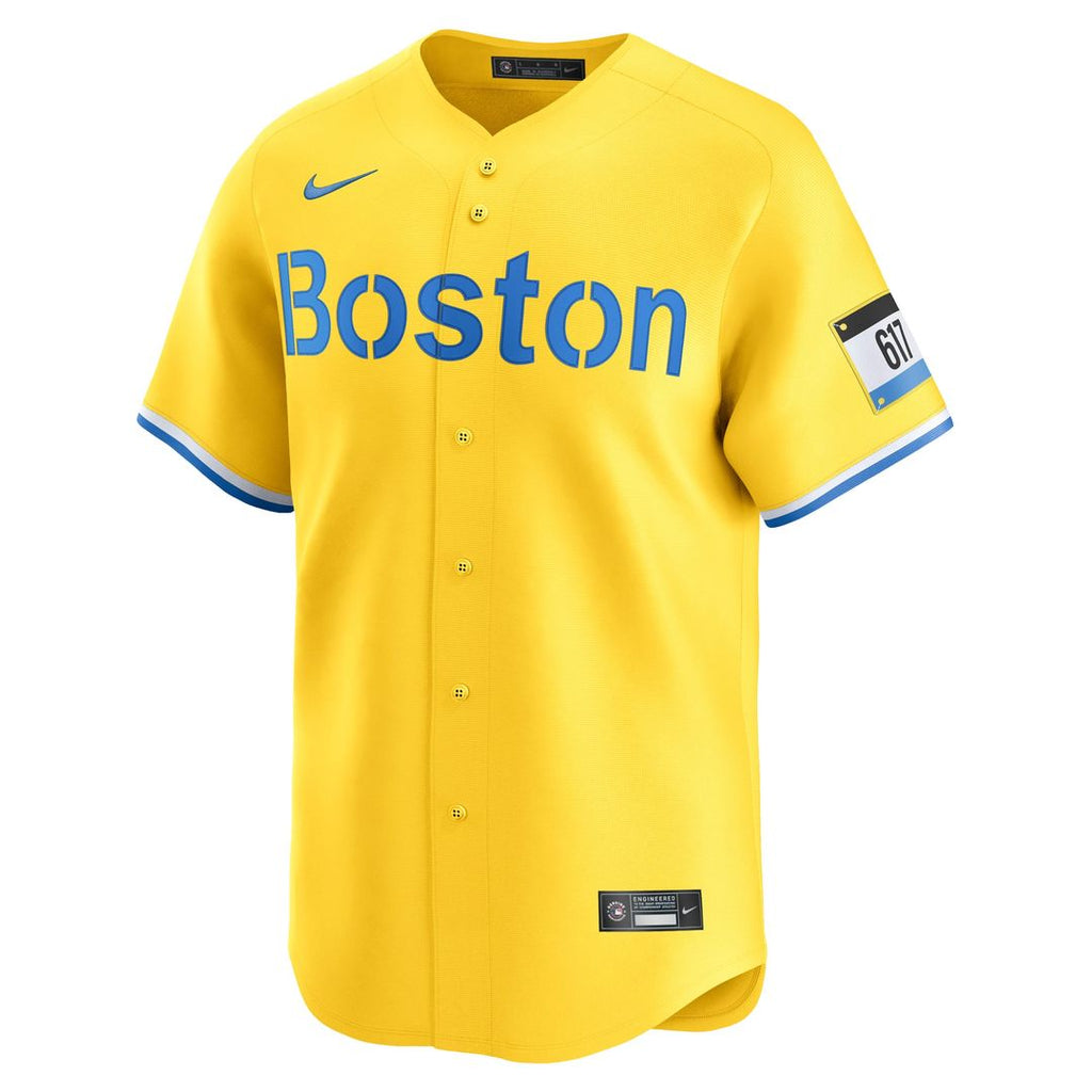 Men's Boston Red Sox David Ortiz Yellow Alternate 3 Limited MLB Baseball Jersey - view 2
