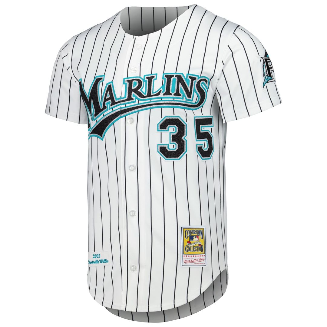 Men's Florida Marlins Dontrelle Willis White Cooperstown Collection MLB Baseball Jersey - view 2