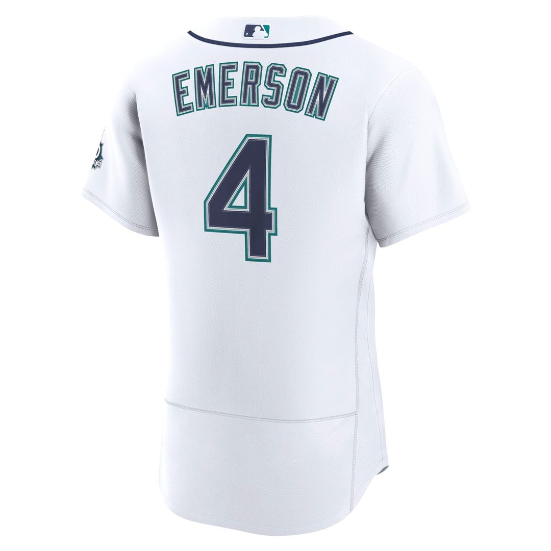 Men's Seattle Mariners Colt Emerson White Home 50th Season MLB Baseball Jersey - view 3