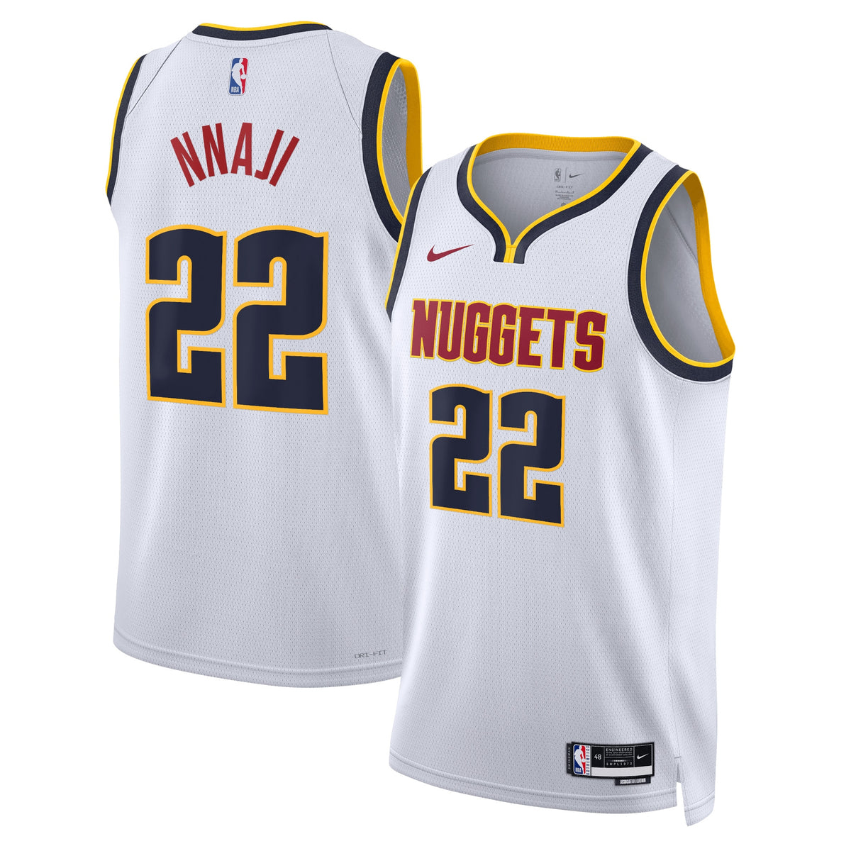 Unisex Zeke Nnaji Denver Nuggets Association Edition Swingman NBA Basketball Jersey - White - view 1