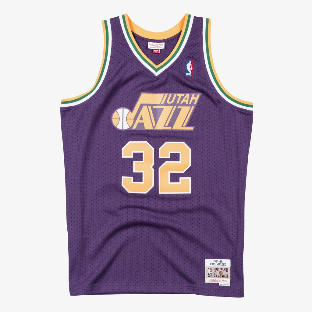 Men's Utah Jazz Swingman NBA Basketball Jersey Karl Malone 1991-92 - view 1