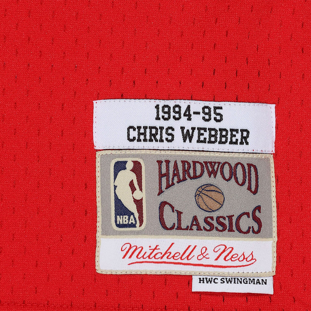Men's Washington Bullets Chris Webber 1994 Hardwood Classics Road Swingman NBA Basketball Jersey - Scarlett - view 5