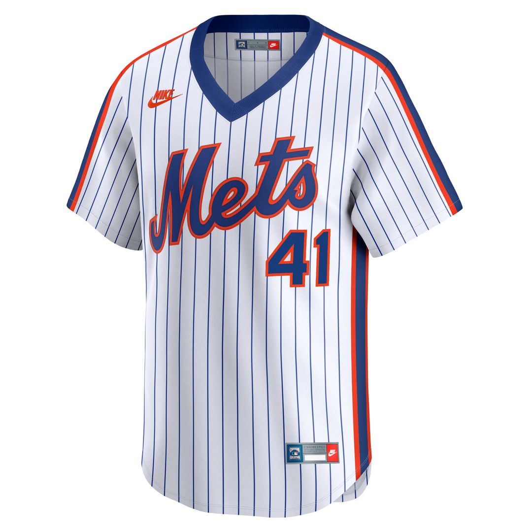 Men's New York Mets Tom Seaver White Throwback Cooperstown Limited MLB Baseball Jersey - view 2