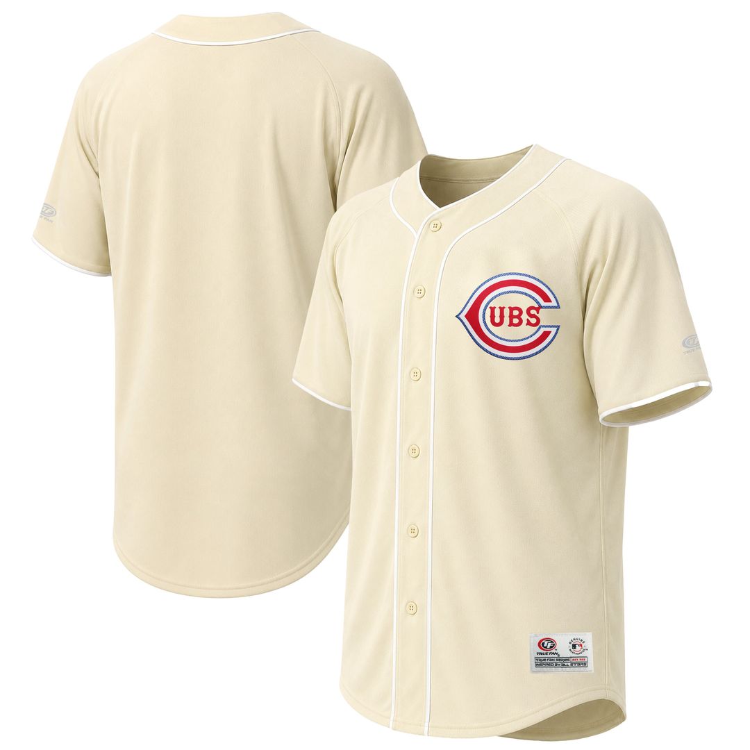 Men's Chicago Cubs Cream Fashion MLB Baseball Jersey - view 1