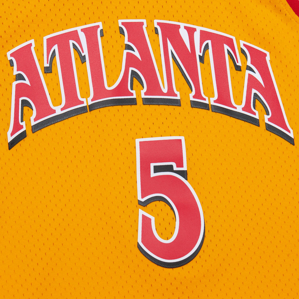 Men's Atlanta Hawks Josh Smith 2004 Alternate NBA Basketball Jersey - Yellow - view 5
