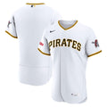 Men's Pittsburgh Pirates White Home Sponsor Patch MLB Baseball Jersey - view 1