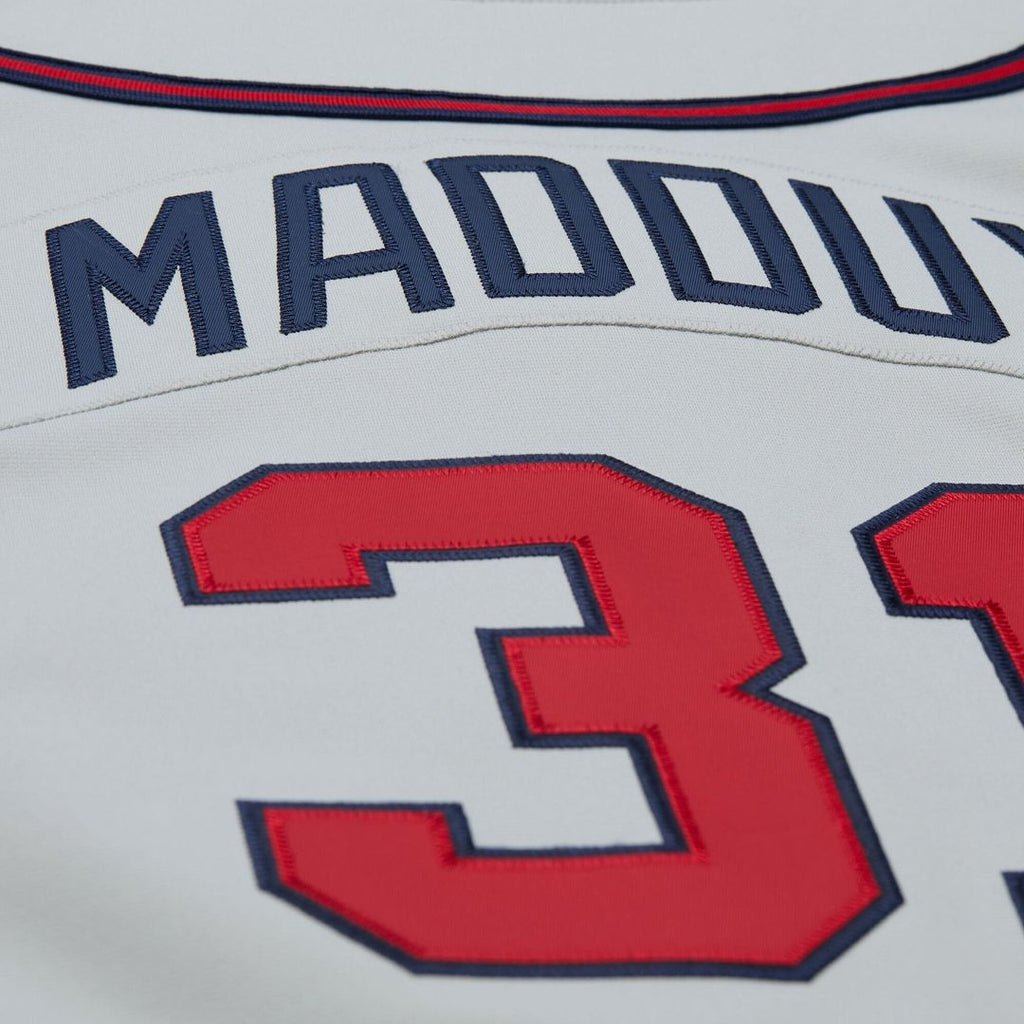 Men's Atlanta Braves Greg Maddux Gray 1995 Throwback MLB Baseball Jersey - view 10