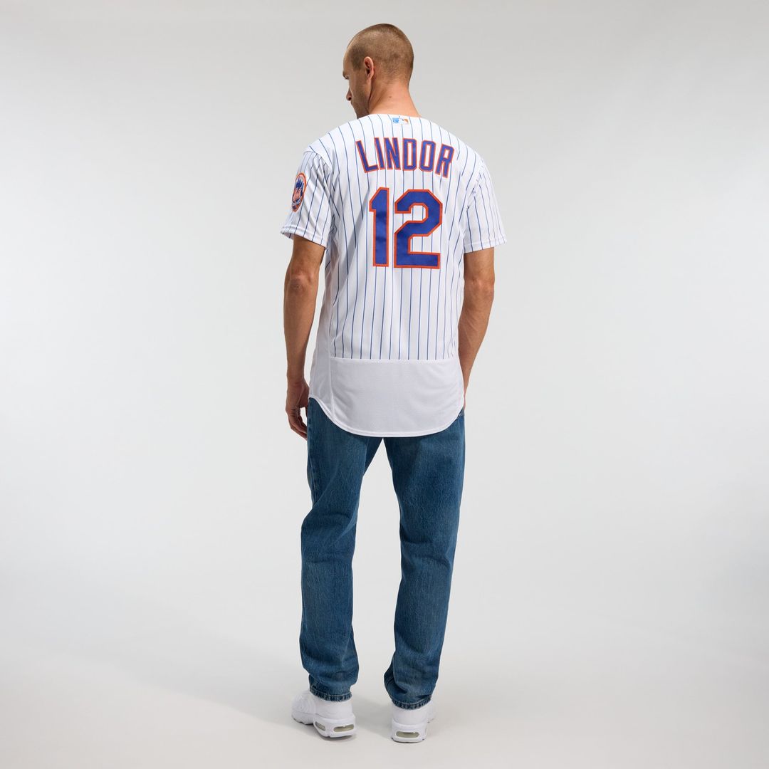 Men's New York Mets Francisco Lindor White Home MLB Baseball Jersey - view 6