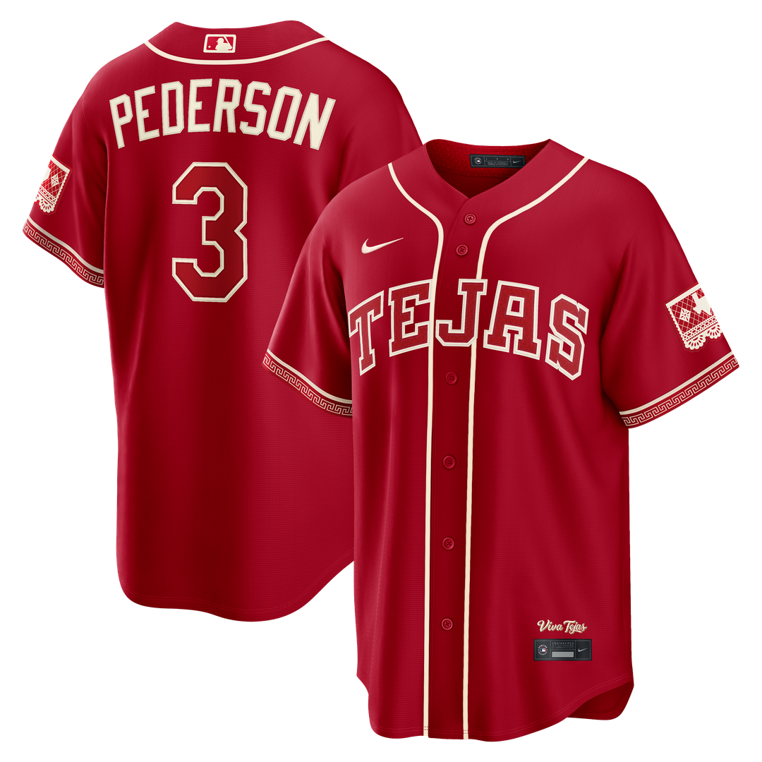 Men's Texas Rangers Joc Pederson Red 2026 City Connect Stadium MLB Baseball Jersey - view 1