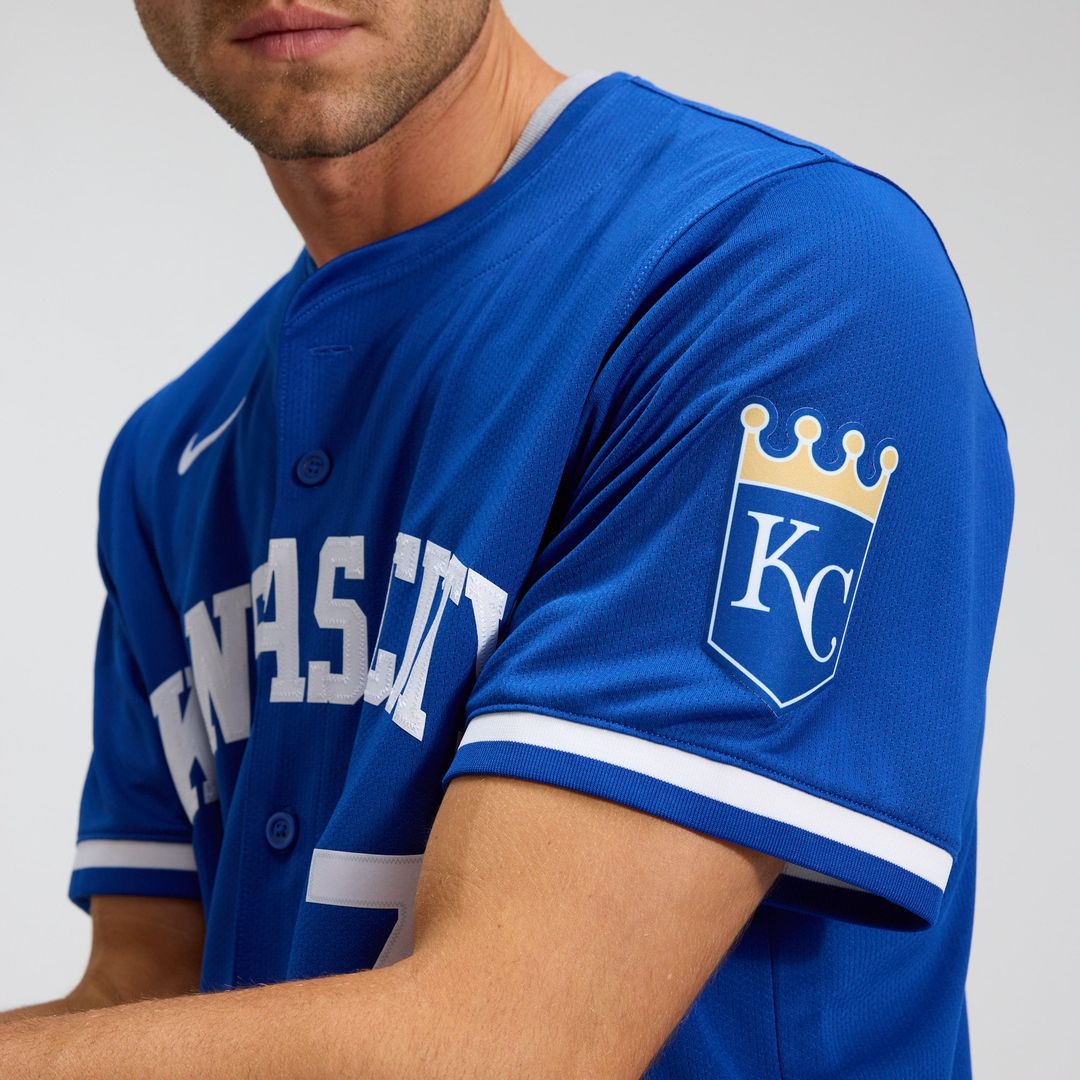 Men's Kansas City Royals Bobby Witt Jr. Royal Alternate 2 Limited MLB Baseball Jersey - view 9